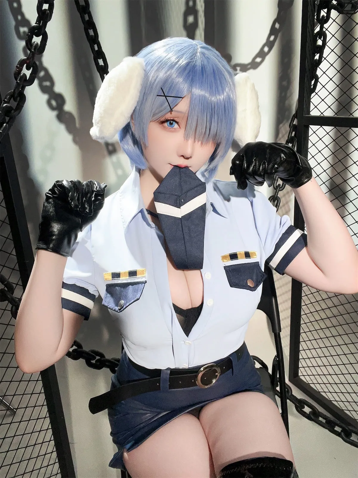 Hoshilily (星之迟迟) Rem Dog-Eared Police Officer - ReZero-erohere89.webp